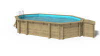 Holzpool EMOTION-FUN Oval 6,57 x 4,07 m Höhe 1,20 m