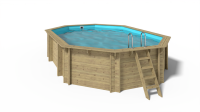 Holzpool EMOTION-FUN Oval 6,57 x 4,57 m Höhe 1,31 m