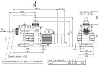 Poolpumpe OKU Aqua Plus 11 TIMER 11 m³/h - 8 m selbstansaugend